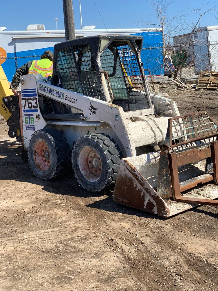 The original Bobcat 763 skid steer in the GTA yard