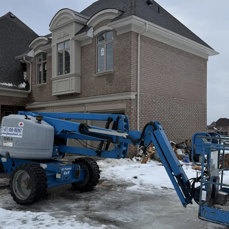 GTA Equipment Rentals aerial lift on a GTA jobsite