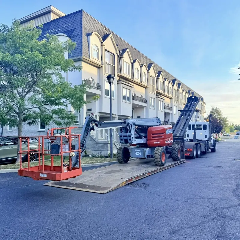 GTA Equipment Rentals lift on a townhome construction site